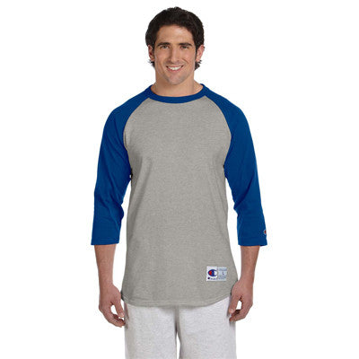 Champion 6.1oz. Tagless Raglan Baseball T-Shirt - EZ Corporate Clothing
 - 7