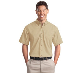 Port Authority Short-Sleeve Button-Down Shirt with Embroidery