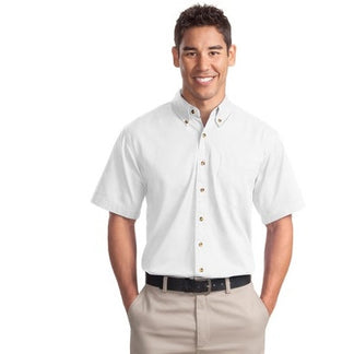Port Authority Short-Sleeve Button-Down Shirt with Embroidery – EZ ...