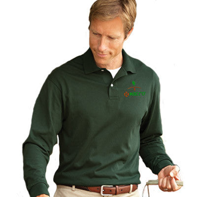 Jerzees 5.6oz, 50/50 Long Sleeve Jersey Polo with SpotShield - EZ Corporate Clothing
 - 1