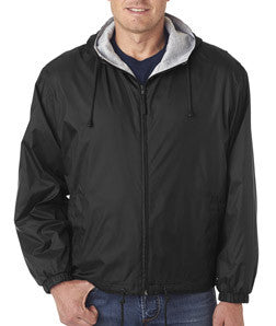 UltraClub Fleece-Lined Hooded Jacket - EZ Corporate Clothing
 - 2