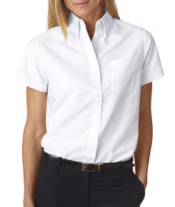 UltraClub Ladies Classic Wrinkle-Free Short-Sleeve Oxford Button-Down UltraClub Ladies Classic Wrinkle-Free Short-Sleeve Oxford Button-Down