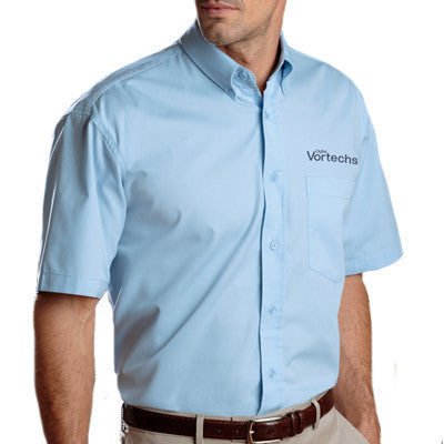 UltraClub Short-Sleeve Whisper Twill Shirt - EZ Corporate Clothing
 - 1