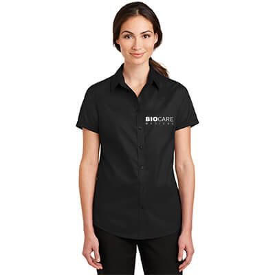 Port Authority Ladies Short Sleeve SuperPro Twill Shirt - Biocare Medical Company Store