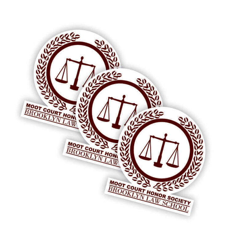 3 Pack Graphic Decal Stickers - Brooklyn Law School Company Store