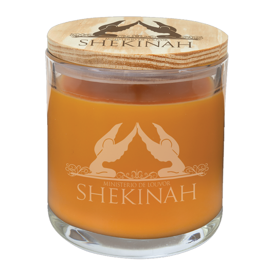 14 oz. Candle in a Glass Holder with Wood Lid - LZR