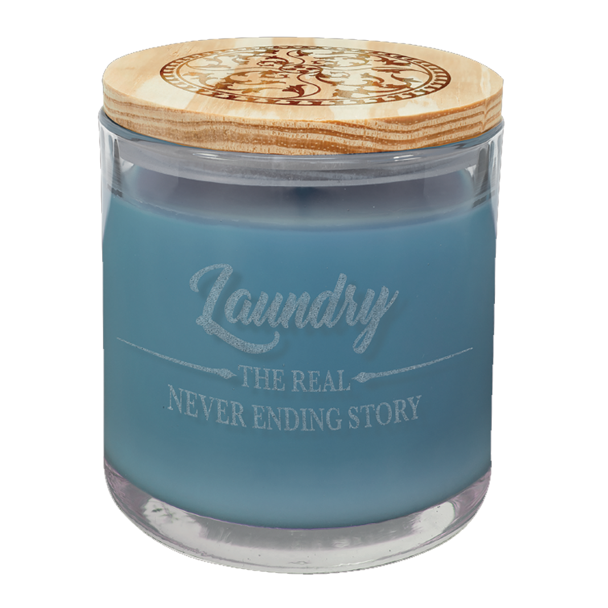 14 oz. Candle in a Glass Holder with Wood Lid - LZR