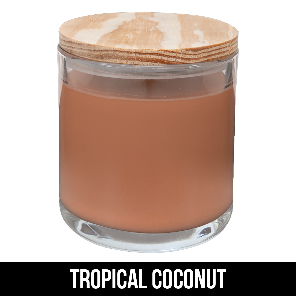 14 oz. Candle in a Glass Holder with Wood Lid - LZR