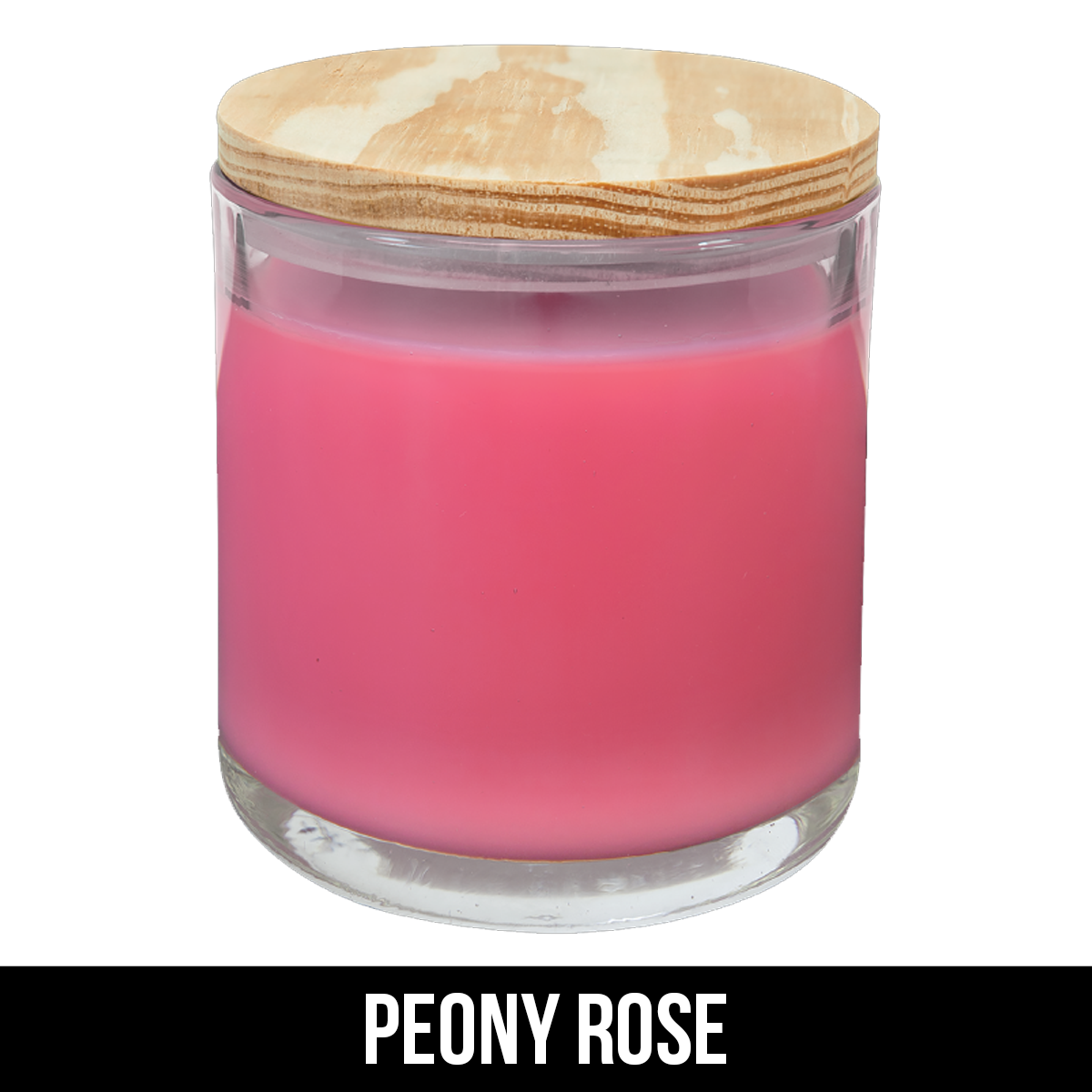 14 oz. Candle in a Glass Holder with Wood Lid - LZR