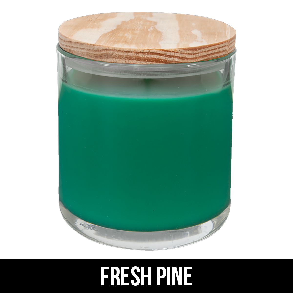 14 oz. Candle in a Glass Holder with Wood Lid - LZR