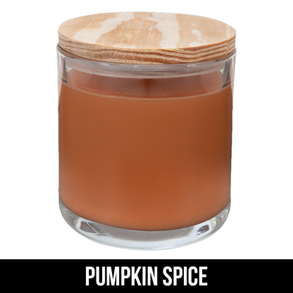 14 oz. Candle in a Glass Holder with Wood Lid - LZR