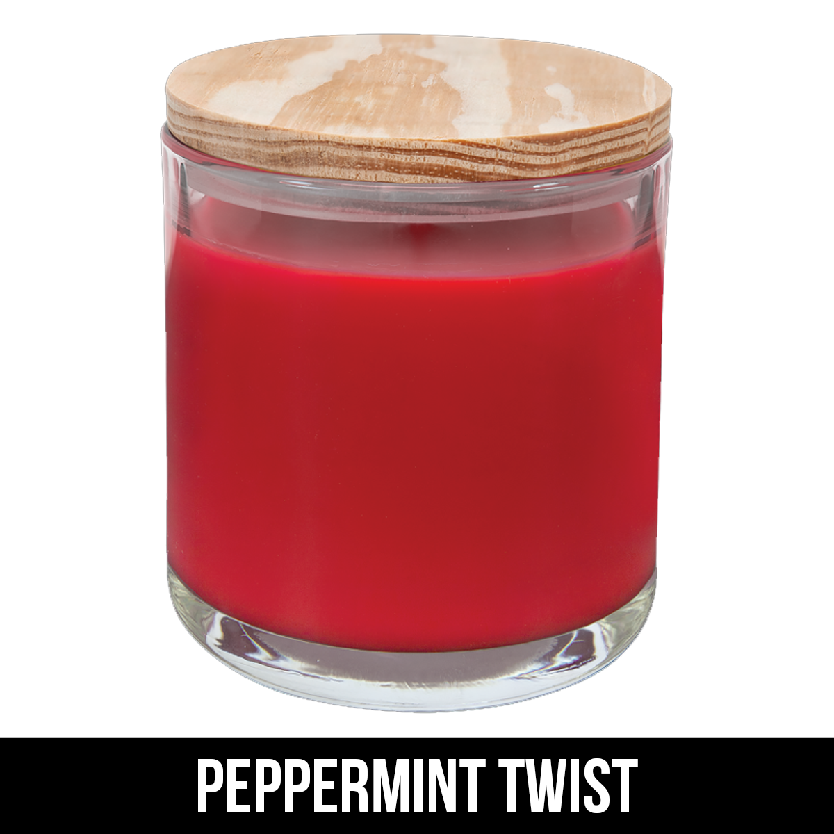 14 oz. Candle in a Glass Holder with Wood Lid - LZR