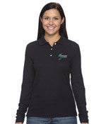 Sansum Clinic Devon & Jones Ladies Pima Pique Long-Sleeve Polo - EZ Corporate Clothing
 - 1