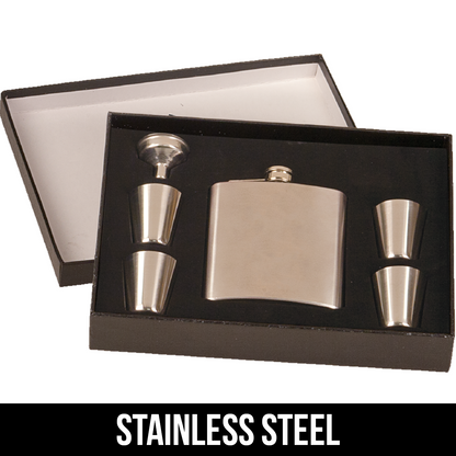 Stainless Steel Flask Set Presentation Box - LZR