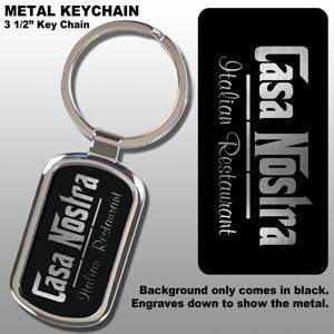 Custom Engraved Metal Keychain - EZ Corporate Clothing
 - 2