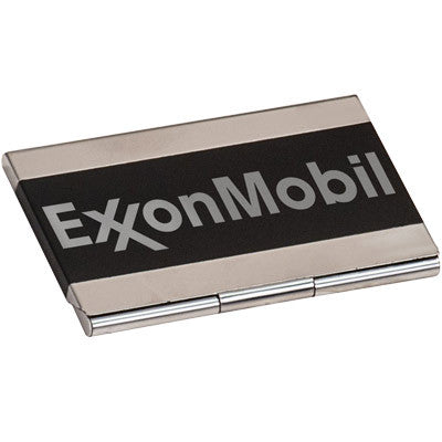 Custom Engraved Steel Business Card Holder - EZ Corporate Clothing
 - 2