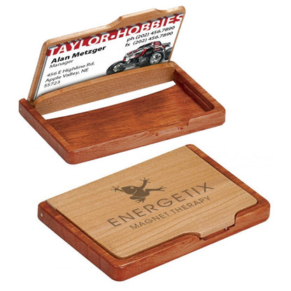 Custom Wooden Business Card Holder Company Desk Accessories EZ Corporate Clothing Custom Wooden Business Card Holder Company Desk Accessories EZ Corporate Clothing