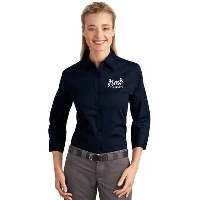 Port Authority Women's 3/4-sleeve Easy Care Shirt, L612 - Red