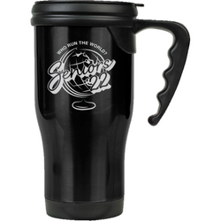 14 oz. Laserable Stainless Steel Travel Mug with Handle - LZR