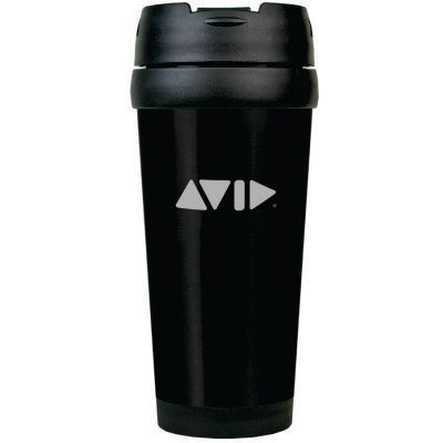 16oz. Black Stainless Steel Travel Mug - AVID Company Store