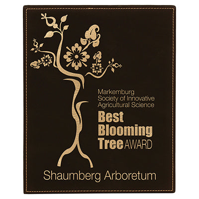 Leatherette Plaque Award with Gold Laser Engraving