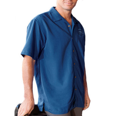 Harriton Mens Barbados Textured Camp Shirt - EZ Corporate Clothing
 - 1