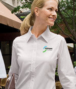 Sansum Clinic Harriton Ladies Long-Sleeve Oxford - EZ Corporate Clothing
 - 1