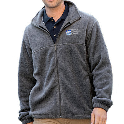 Harriton Mens 8oz. Full-Zip Fleece - EZ Corporate Clothing
 - 1