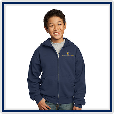 Port & Company Youth Core Fleece Full-Zip Hooded Sweatshirt - Stachowski Farms Company Store