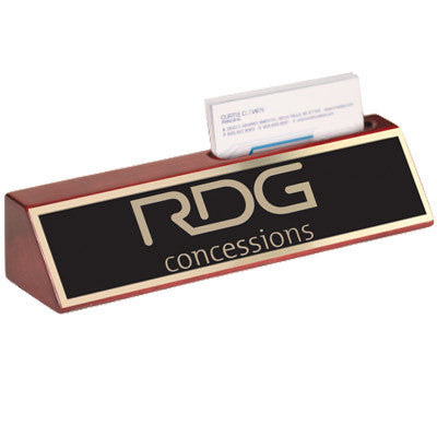 Custom Desk Wedge with Business Card Holder - EZ Corporate Clothing
 - 2