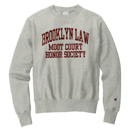 Champion Crewneck Sweatshirt, Full Front Design - Brooklyn Law School Company Store