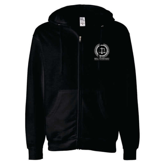 Independent Trading Co. Full Zip Hooded Sweatshirt - Brooklyn Law School Company Store