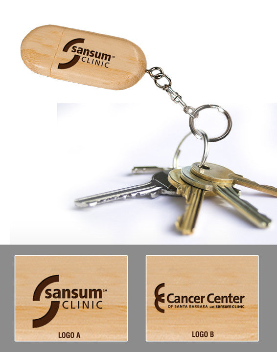 Sansum Clinic Bamboo USB Keychain - 4GB - EZ Corporate Clothing
 - 2