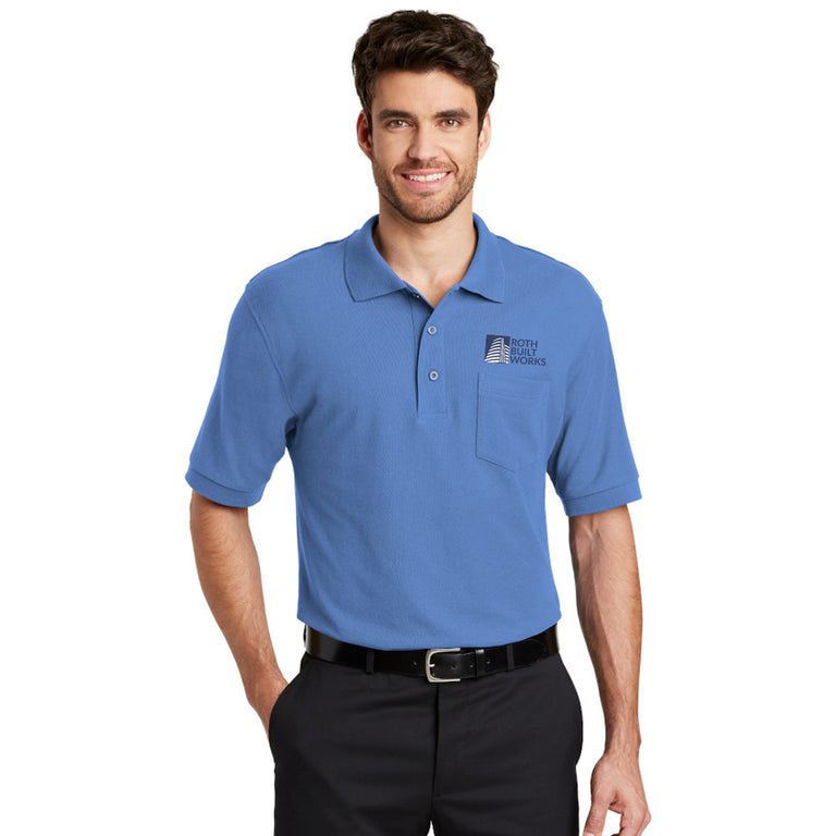 Port Authority Silk Touch Polo With Pocket - Printed
