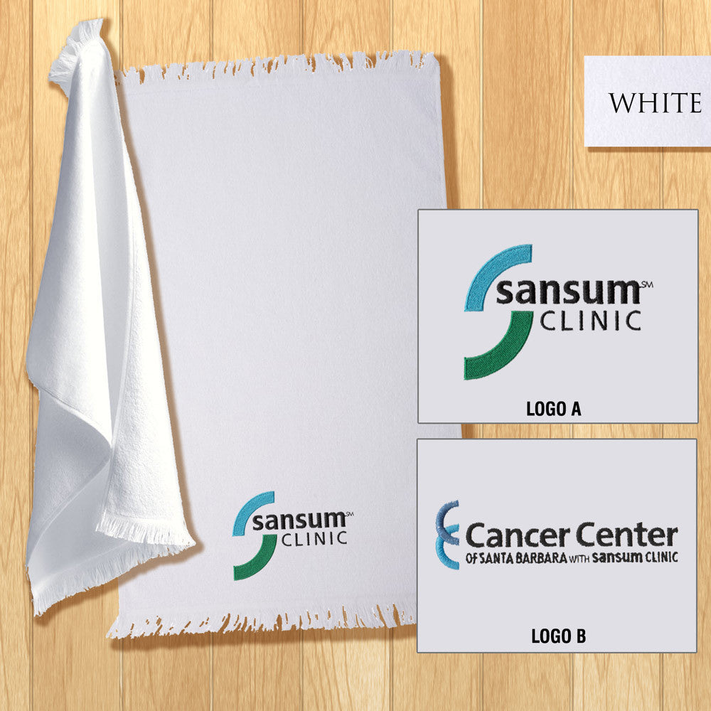 Sansum Clinic Anvil Fringed Hand Towel - EZ Corporate Clothing
 - 2
