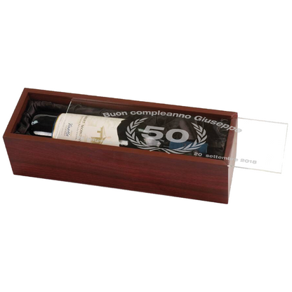 Wine Box with Clear Acrylic Lid - LZR