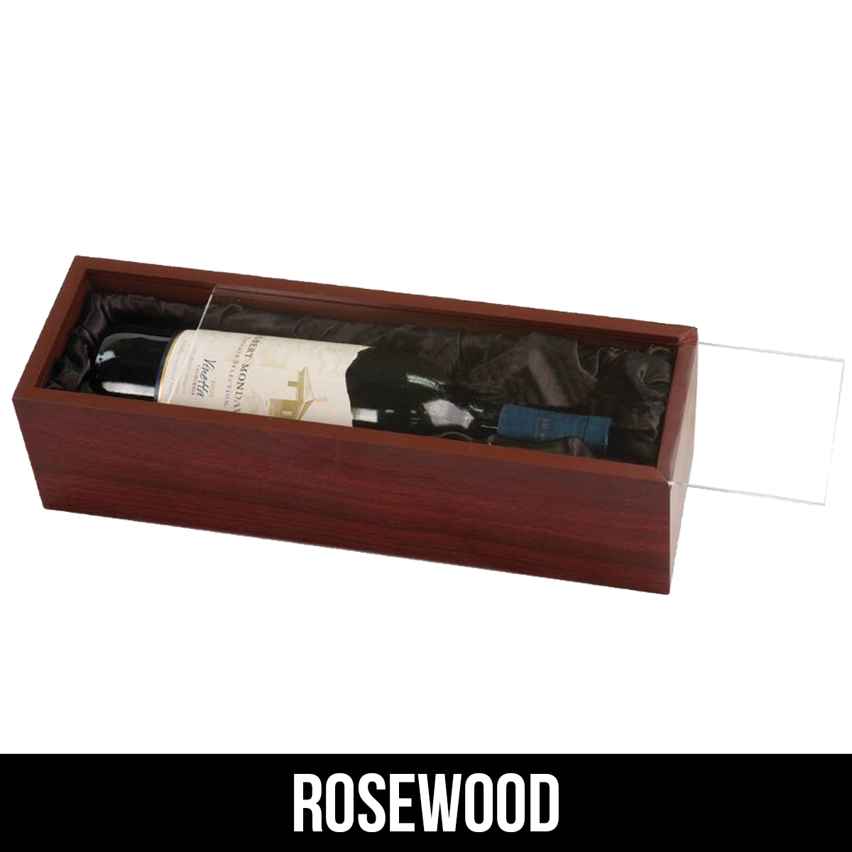 Wine Box with Clear Acrylic Lid - LZR
