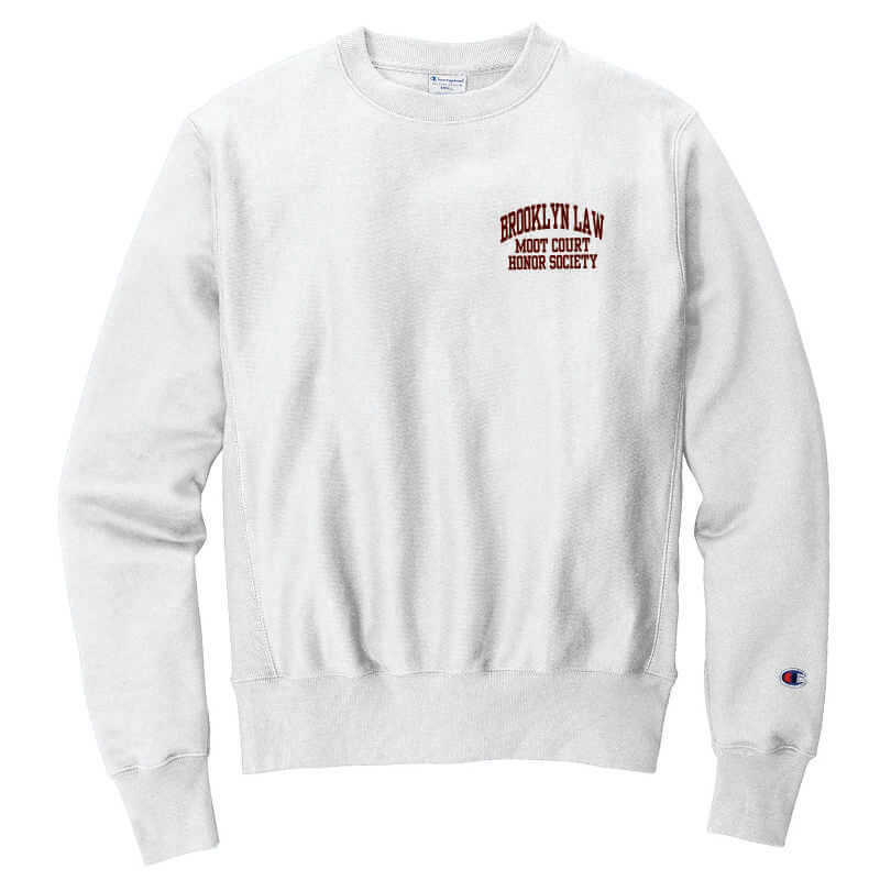 Champion Crewneck Sweatshirt, Left Chest Design - Brooklyn Law School Company Store