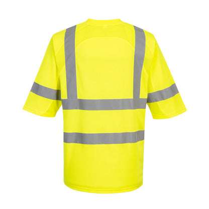 Portwest Mesh Panel Class 3 ANSI T-Shirt, Yellow