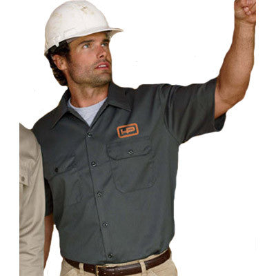 dress work shirts Men's Short Sleeve Industrial Work Shirt