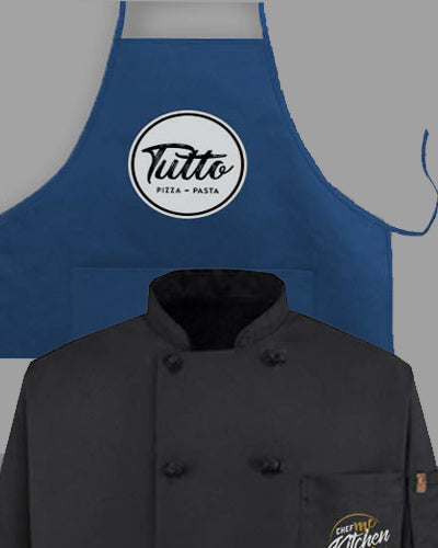 Kitchen Wear & Chef Coats with Custom Embroidered Company Logos