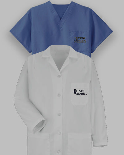 Medical Scrubs & Lab Coats with Custom Embroidered Company Logos